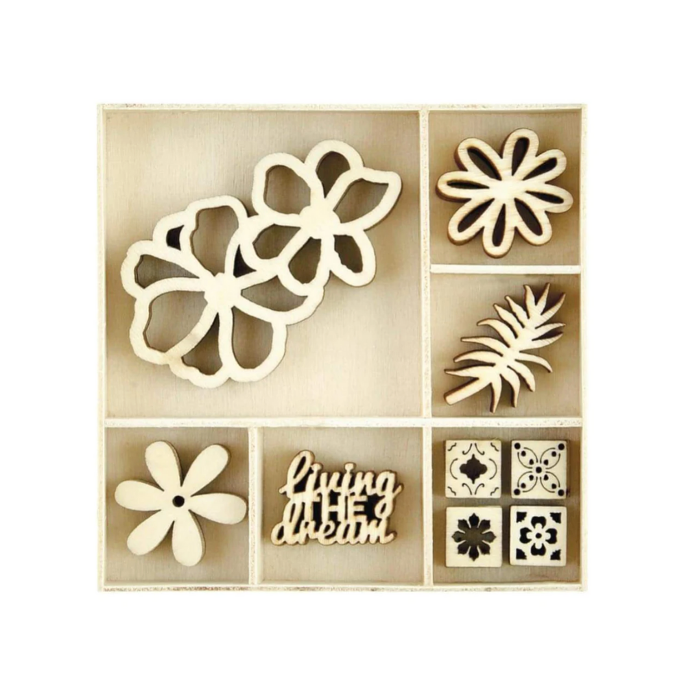 Living the Dream Wooden Embellishments