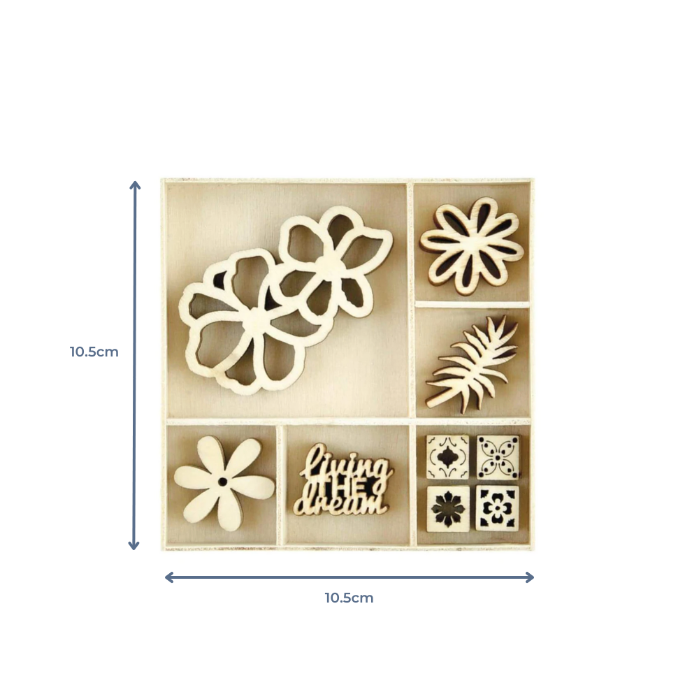 Living the Dream Wooden Embellishments