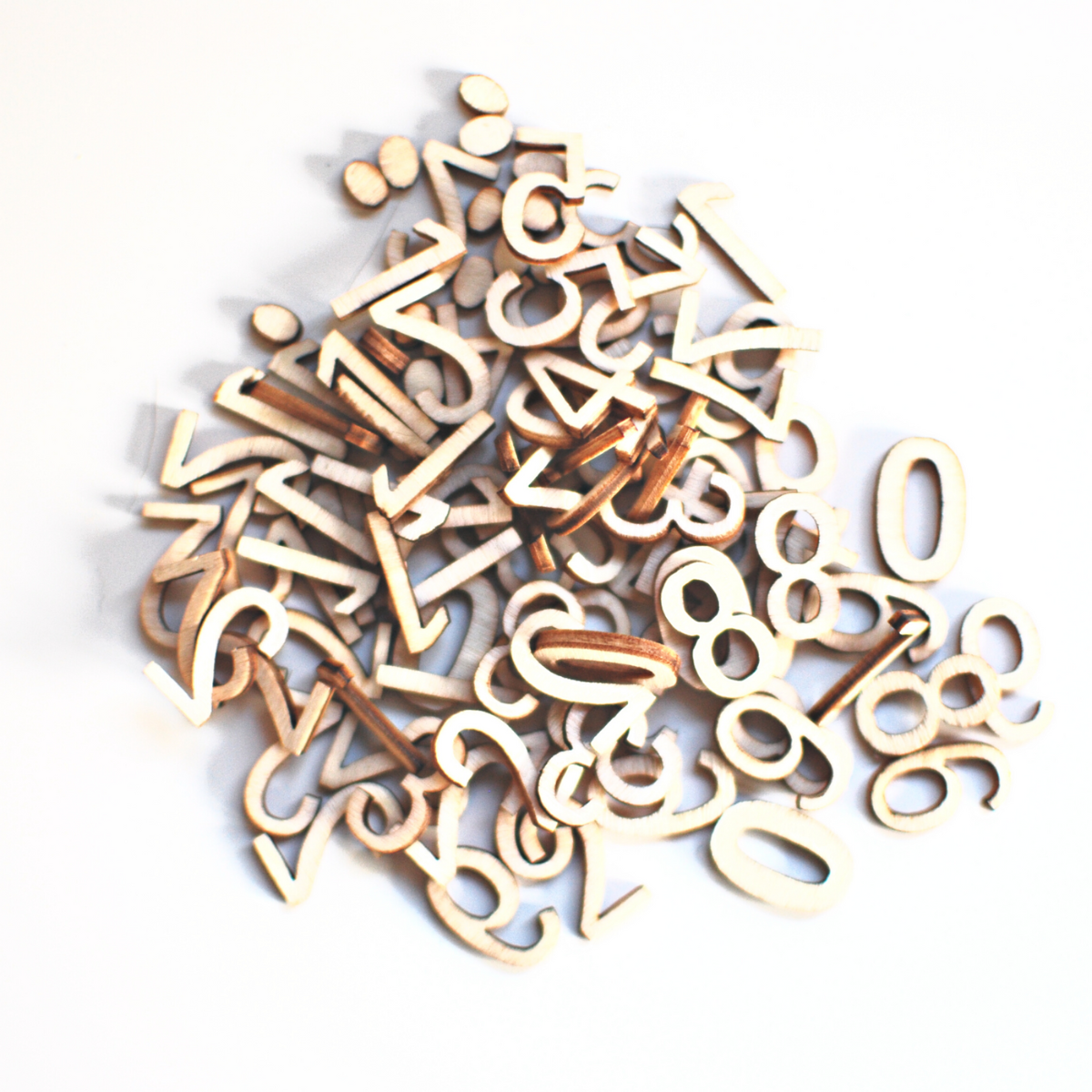 Wooden Number Embellishments