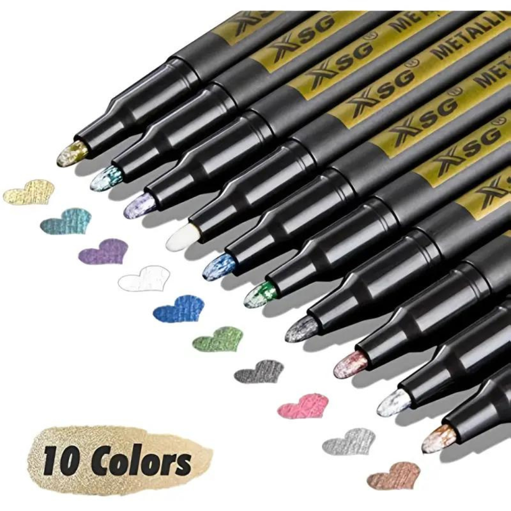 Metalic Markers Assorted - 10 pack