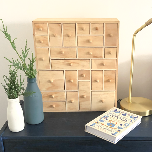 Craft Storage/ Desk Organiser - Natural Wood