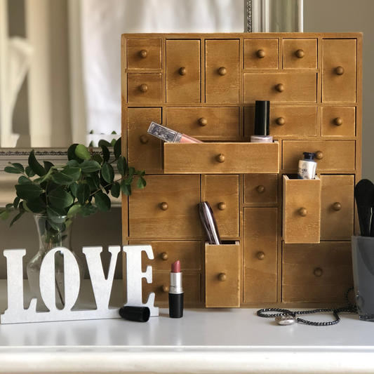 Rustic Cabinet Desktop Storage