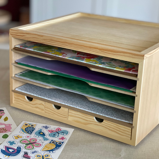 Scrapbook Paper Tray & Craft Storage